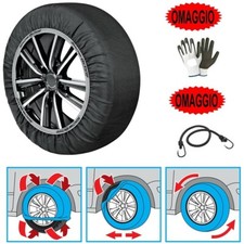 CALZE DA NEVE PER PNEUMATICO 195/60R15 RUOTA CERCHIONE 15 (17142) TG. M  EN1662