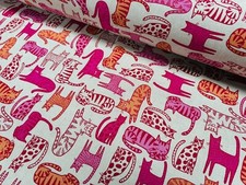 Tessuto Gatti Pigri Stampa