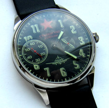 Cool orologio militare, meccanismo MOLNIJA 4q 1956, Stalin's Falcons, cassa...
