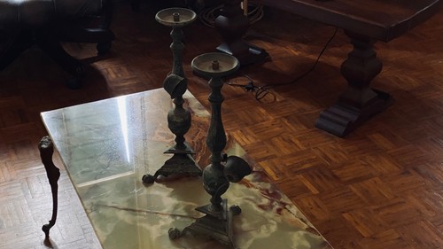 Coppia candelabri - , in