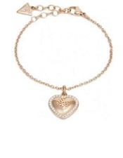 Bracciale donna GUESS acciaio rosato con Cuore bombato JUBB01077JWRG