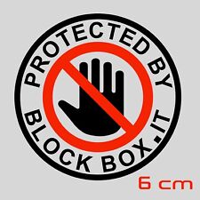 2X Adesivo BLOCK BOX  allarm system  Blockbox sistemi di allarme auto furgone