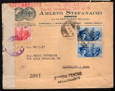 1941 Lettera per Camerlata con Fratellanza d'Armi cent. 1,25 x 2 + c. 75.
