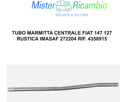 Tubo marmitta centrale fiat - tubo,
