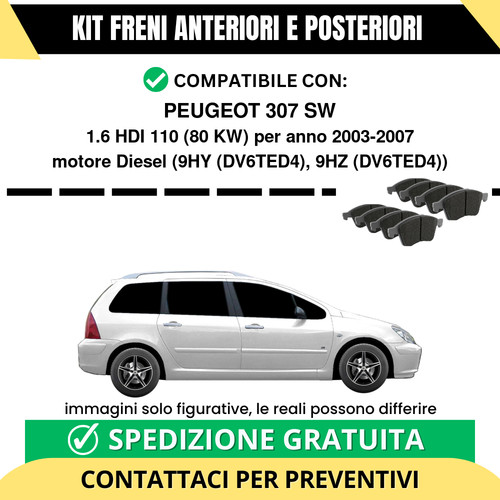 Pastiglie freno ant post - ant, +