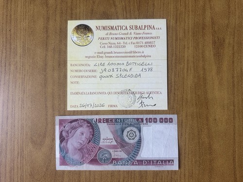 Banconota lire 100000 - banconota,