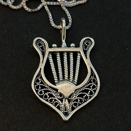 Collana arpa argento filigrana - arpa,