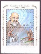 1999 Foglietto Padre PIo