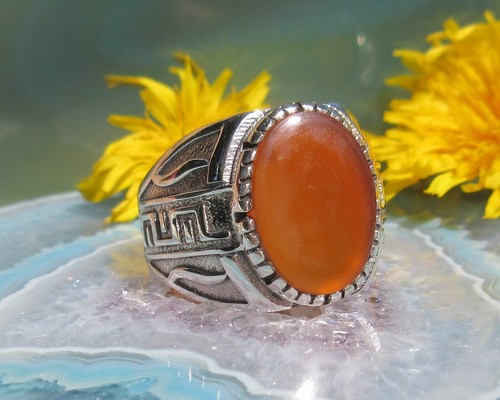 Anello orientale onice - Ω,