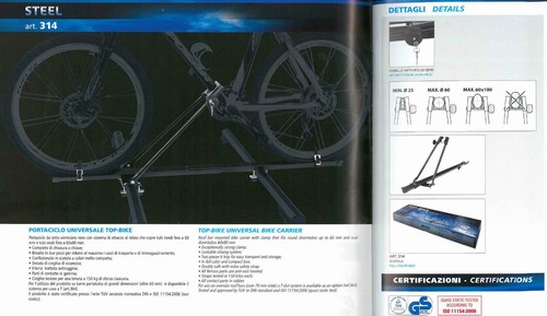 Portabici top bike acc nero - portabici,