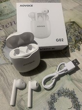 Cuffie Bluetooth per iPhone/Huawei/Xiaomi/Samsung Bianche con controllo touch