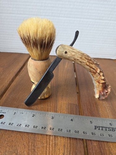 Antico rasoio corna vintage