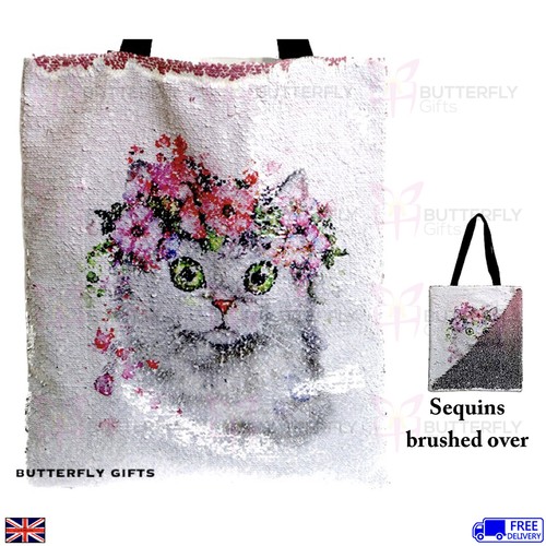 Shopper paillettes gattino