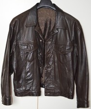 Giacca di vero cuoio - Anni '90 - Taglia 50.