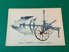 Pubblicità d'epoca TADDEO GIUSTI MODENA aratri a doppio versoio anni '30