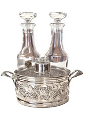 BRANDIMARTE oliera con sale e pepe decoro Vite in argento 925 artigianale nuovo