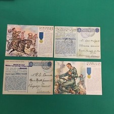 4 Cartoline Medaglia D Oro-