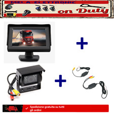 KIT TELECAMERA RETROMARCIA LED + MONITOR 4.3" + wireless AUTO RETROCAMERA CAMERA