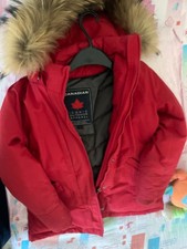 piumino bambina condizione buona rosso Canadian 