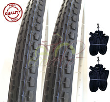 2 COPERTONI + CAMERE PNEUMATICI BIANCONERI BICICLETTA 24 X 1.75 GRAZIELLA 47-507