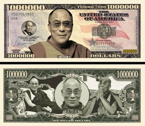 Dalai lama banconota - dalai,