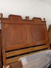 letto Alla Francese Di Legno, Anni Novecento , Con Rete