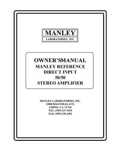Manley vtl stereo 50 - vtl, 50/50