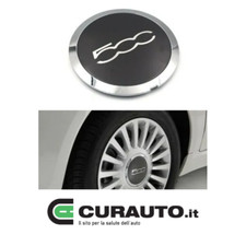 1 COPRIMOZZO COPPA RUOTA FIAT 500 500L 135mm LOGO STEMMA PER CERCHIO IN LEGA