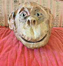 MASCHERA CARTAPESTA ANNI 20/30 CARNEVALE  OLD PAPER MACHE MASKMONKEY CARNIVAL