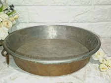 VINTAGE GRANDE TORTIERA RAME INTERNO STAGNATO DIAM 31 H 6 PESO KG1,100