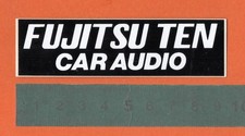 Adesivo Vintage Sticker Autocollant Aufkleber Auto Tuning FUJITSU TEN Car Audio