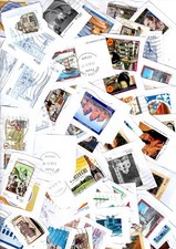 ITALIA LOTTO DI 75 FRANCOBOLLI COMMEMORATIVI OBLITERATI IN EURO SU FRAMMENTO