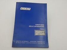 Manuale officina Fiat 600D T 1100R 1300 1500 1800B 2300 tariffario riparazi 1972