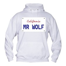 Felpa Uomo & Bambino Cappuccio - MR Wolf Targa - Divertente Humor Made in Italy