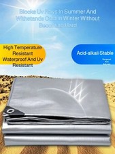 Tenda da sole in plastica impermeabile doppio argento per camion telo antipioggia