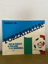 Insegna Tabella Fina gadget mondiali 86 Forza Italia Bifacciale  epoca