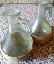 BOTTIGLIE IN VETRO & PAGLIA PER VINO SFUSO, OLIO O ACETO - 2 PZ.