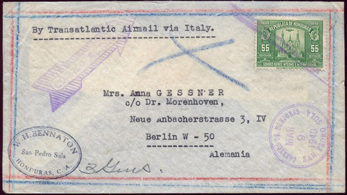 Lati 1940 honduras lettera san - 1940,