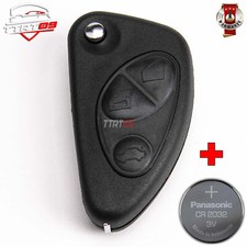 CHIAVE TELECOMANDO PER  ALFA ROMEO GT 147 156 166 GUSCIO FLIP + BATTERIA CR2032
