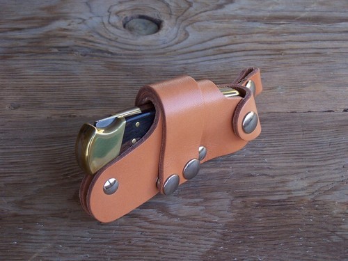 Fodero coltello pelle - , sgancio