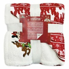Nuovo Disney Store Topolino Minnie Vacanze Pile Plaid Lancio 50 x 60