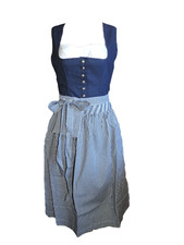 Dirndl Lorena corto blu scuro
