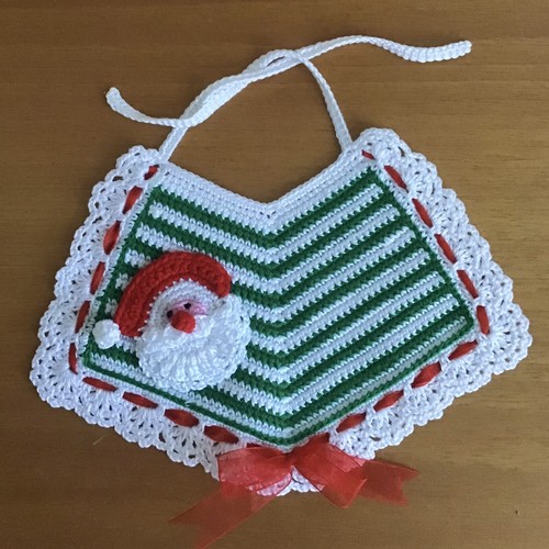 Bavaglino uncinetto natale - bavaglino,