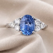 Anello oro Bianco 18k ZAFFIRO
