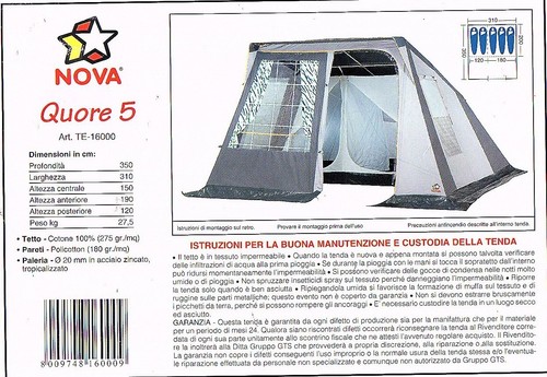 Tenda casetta nova - nova, quore