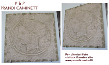 LASTRA IN MARMO TRAVERTINO CON INCISA LA RIPRODUZIONE DI ANTICO DIPINTO ROMANO