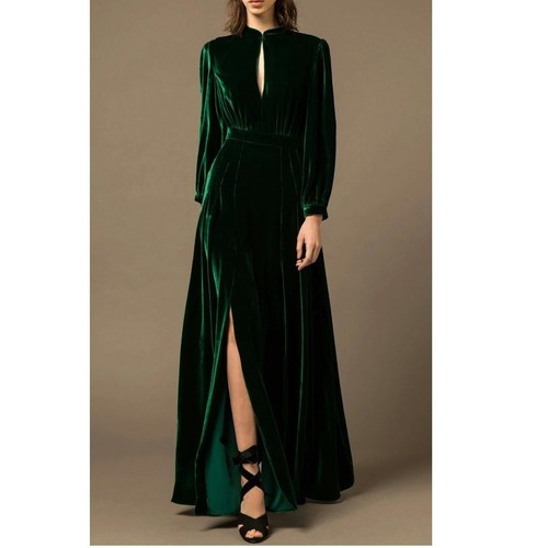 Donna verde smeraldo velluto - verde,