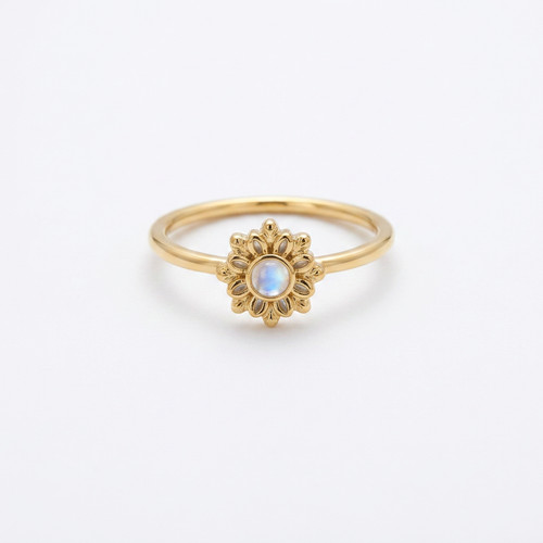 Anello oro pietra - , luna