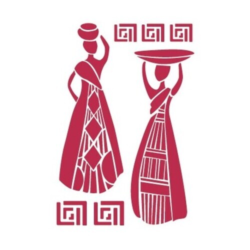 Stencil donne africane - stencil, g