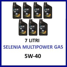 7 LITRI OLIO MOTORE SELENIA MULTIPOWER GAS 5W-40 mopar ACEA C3 API SM (7 X 1 L)